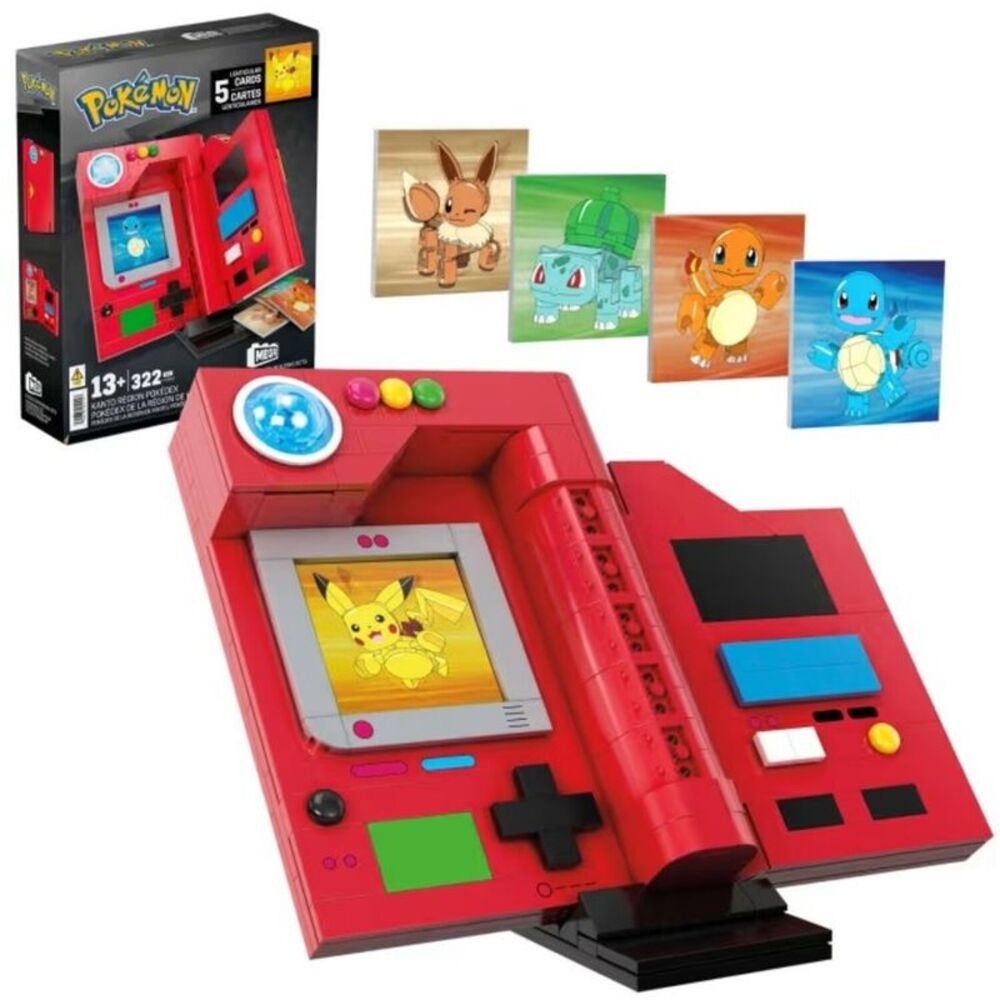 MEGA BLOKS Pokemon: Kanto Region Pokedex, 322 Piece Building Toy Set
